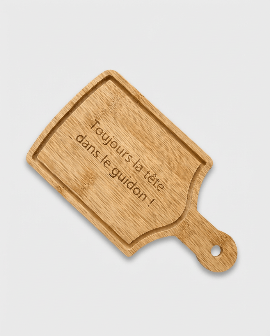Petite planche à découper en bois gravée avec message personnalisé my gravure.